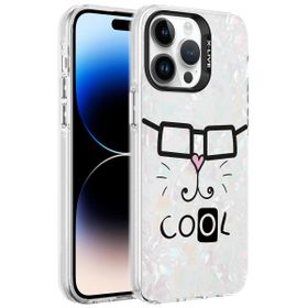 Vendas iPhone 14 Pro Max Marbello Serisi Mermer Desenli Parlak Yüzeyli Dizayn Cep Telefonu Kılıfı