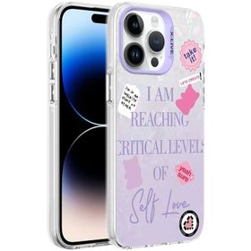 Vendas iPhone 14 Pro Max Marbello Serisi Mermer Desenli Parlak Yüzeyli Dizayn Cep Telefonu Kılıfı