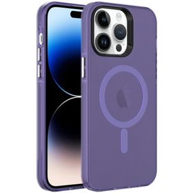 Vendas iPhone 14 Pro Max Uyumlu Cro Serisi Buzlu Transparan Magsafe Şarj Özellikli Sert Kılıf