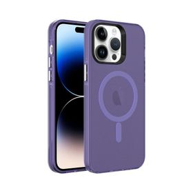 Vendas iPhone 14 Pro Max Uyumlu Cro Serisi Buzlu Transparan Magsafe Şarj Özellikli Sert Kılıf