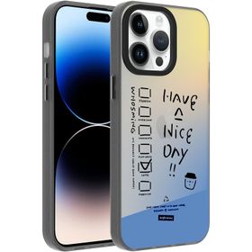 Vendas iPhone 14 Pro Max Uyumlu Dragon Serisi Parlak Desenli Fashion Hard Silikon Kılıf