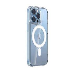 Vendas iPhone 14 Pro Max Uyumlu Embos Serisi Magsafe Şarj Özellikli Şeffaf Sert PC Kılıf