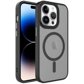 Vendas iPhone 14 Pro Max Uyumlu Flet Serisi Mat Arka Yüzey Wireless Şarj Destekli Magsafe Kılıf