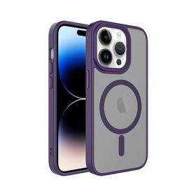 Vendas iPhone 14 Pro Max Uyumlu Flet Serisi Mat Arka Yüzey Wireless Şarj Destekli Magsafe Kılıf