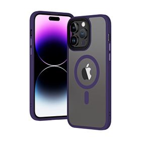 Vendas iPhone 14 Pro Max Uyumlu Hybrid Magsafe Wireless Şarj Destekli Magic Smooth Silikon Kılıf