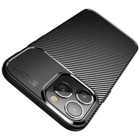 Vendas iPhone 14 Pro Max Uyumlu Karbon Fiber Tasarımlı Kamera Çıkıntılı Darbe Dirençli Kılıf