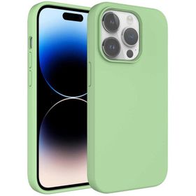 Vendas iPhone 14 Pro Max Uyumlu Kivi Serisi Water Tecnology Kamera Çıkıntılı Silinebilir Pastel Colour Sert Silikon Kılıf