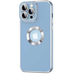 Vendas iPhone 14 Pro Max Uyumlu Kongo Serisi Parlak Renkli Logo Gösteren Silikon Kılıf