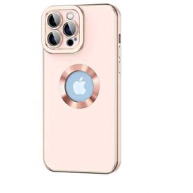 Vendas iPhone 14 Pro Max Uyumlu Kongo Serisi Parlak Renkli Logo Gösteren Silikon Kılıf
