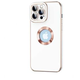 Vendas iPhone 14 Pro Max Uyumlu Kongo Serisi Parlak Renkli Logo Gösteren Silikon Kılıf