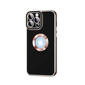 Vendas iPhone 14 Pro Max Uyumlu Kongo Serisi Parlak Renkli Logo Gösteren Silikon Kılıf