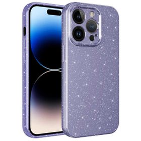 Vendas iPhone 14 Pro Max Uyumlu Koton Serisi Kamera Korumalı Simli Lüks Silikon Kılıf