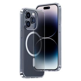 Vendas İphone 14 Pro Max Uyumlu Magnetik Crystal Wireless Şarj Destekli Magic Fit Silikon Kılıf