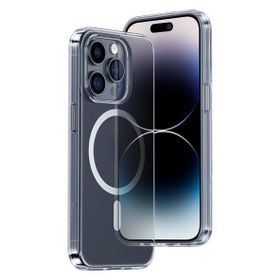 Vendas İphone 14 Pro Max Uyumlu Magnetik Crystal Wireless Şarj Destekli Magic Fit Silikon Kılıf