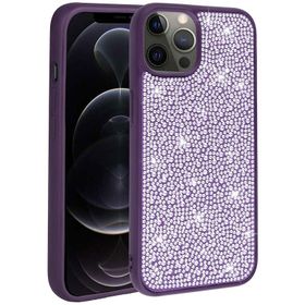 Vendas iPhone 14 Pro Max Uyumlu Ston Serisi Parlak Taşlı Fashion Tasarımlı Silikon Kılıf