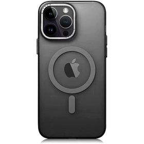 Vendas iPhone 14 Pro Max Uyumlu Tuval Serisi Magsafe Şarj Özellikli Buzlu Sert PC Kılıf