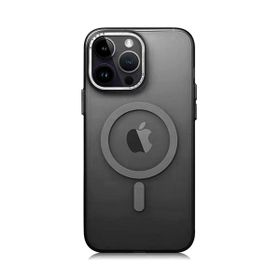 Vendas iPhone 14 Pro Max Uyumlu Tuval Serisi Magsafe Şarj Özellikli Buzlu Sert PC Kılıf