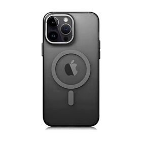 Vendas iPhone 14 Pro Max Uyumlu Tuval Serisi Magsafe Şarj Özellikli Buzlu Sert PC Kılıf