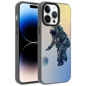 Vendas iPhone 14 Pro Uyumlu Dragon Serisi Parlak Desenli Fashion Hard Silikon Kılıf