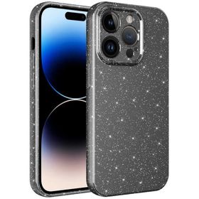 Vendas iPhone 14 Pro Uyumlu Koton Serisi Kamera Korumalı Simli Lüks Silikon Kılıf