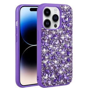 Vendas iPhone 14 Pro Uyumlu Linea Serisi Parlak Taşlı Tasarımlı Magic Fashion Kılıf
