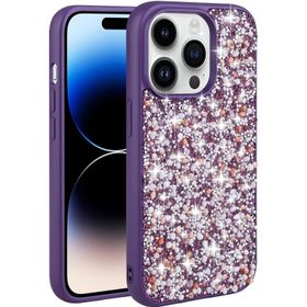 Vendas iPhone 14 Pro Uyumlu Linea Serisi Parlak Taşlı Tasarımlı Magic Fashion Kılıf