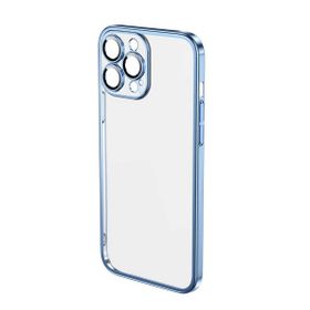 Vendas iPhone 14 Pro Uyumlu Pilas Serisi Elektroplated Sert PC Renkli Çerçeveli Silikon Kılıf