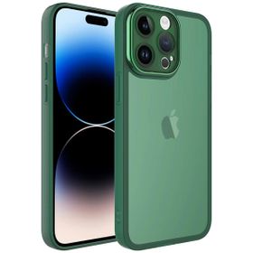 Vendas iPhone 14 Pro Uyumlu Post Serisi Kamera Korumalı Canlı Renkli Transparan Tasarımlı Silikon Kılıf