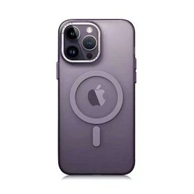 Vendas iPhone 14 Pro Uyumlu Tuval Serisi Magsafe Şarj Özellikli Buzlu Sert PC Kılıf