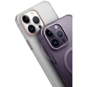 Vendas iPhone 14 Pro Uyumlu Tuval Serisi Magsafe Şarj Özellikli Buzlu Sert PC Kılıf