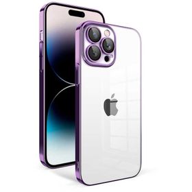 Vendas iPhone 14 Pro Uyumlu Veve Serisi Parlak Renkli Kenarlı Elektroplated Magic Silikon Kılıf