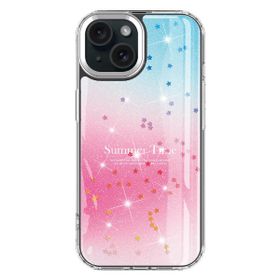 Vendas iPhone 14 Simli Desenli Parlak Zore Task Kapak Cep Telefonu Kılıfı