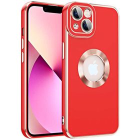 Vendas iPhone 14 Uyumlu Kongo Serisi Parlak Renkli Logo Gösteren Silikon Kılıf