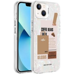 Vendas iPhone 14 Uyumlu Marbello Serisi Mermer Desenli Parlak Yüzeyli Dizayn Kılıf