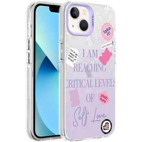 Vendas iPhone 14 Uyumlu Marbello Serisi Mermer Desenli Parlak Yüzeyli Dizayn Kılıf