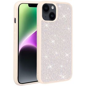 Vendas iPhone 14 Uyumlu Ston Serisi Parlak Taşlı Fashion Tasarımlı Silikon Kılıf