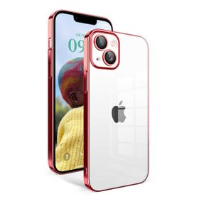 Vendas iPhone 14 Uyumlu Veve Serisi Parlak Renkli Kenarlı Elektroplated Magic Silikon Kılıf
