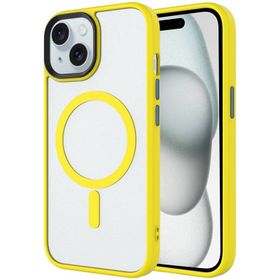 Vendas iPhone 15 Plus Uyumlu Flet Serisi Mat Arka Yüzey Wireless Şarj Destekli Magsafe Kılıf