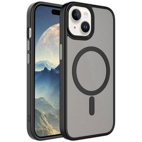Vendas iPhone 15 Plus Uyumlu Flet Serisi Mat Arka Yüzey Wireless Şarj Destekli Magsafe Kılıf