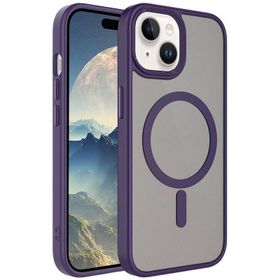Vendas iPhone 15 Plus Uyumlu Flet Serisi Mat Arka Yüzey Wireless Şarj Destekli Magsafe Kılıf