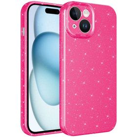 Vendas iPhone 15 Plus Uyumlu Koton Serisi Kamera Korumalı Simli Lüks Silikon Kılıf