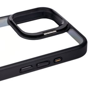 Vendas iPhone 15 Pro Klon Serisi Kamera Lens Korumalı Standlı Sert PC Cep Telefonu Kılıfı