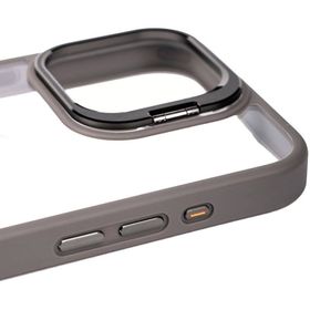 Vendas iPhone 15 Pro Klon Serisi Kamera Lens Korumalı Standlı Sert PC Cep Telefonu Kılıfı
