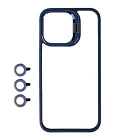 Vendas iPhone 15 Pro Klon Serisi Kamera Lens Korumalı Standlı Sert PC Cep Telefonu Kılıfı