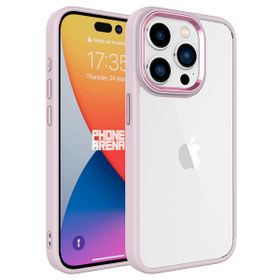 Vendas iPhone 15 Pro Krom Serisi Metal Buton Tasarımlı Renkli Kenarlı Tarz Cep Telefonu Kılıfı