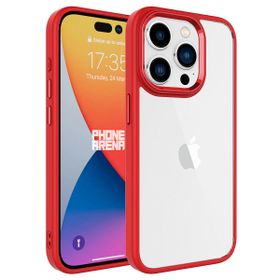 Vendas iPhone 15 Pro Krom Serisi Metal Buton Tasarımlı Renkli Kenarlı Tarz Cep Telefonu Kılıfı