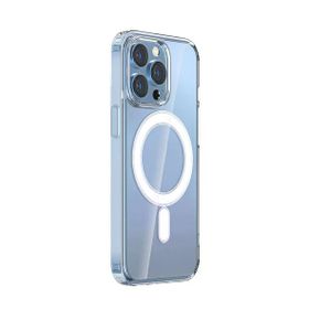 Vendas iPhone 15 Pro Max Embos Serisi Magsafe Şarj Özellikli Şeffaf Sert PC Cep Telefonu Kılıfı