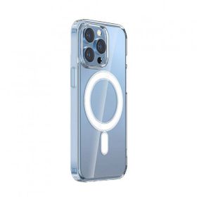 Vendas iPhone 15 Pro Max Embos Serisi Magsafe Şarj Özellikli Şeffaf Sert PC Cep Telefonu Kılıfı
