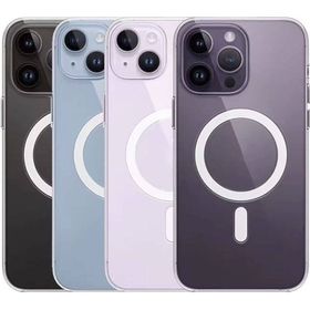 Vendas iPhone 15 Pro Max Embos Serisi Magsafe Şarj Özellikli Şeffaf Sert PC Cep Telefonu Kılıfı