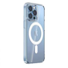 Vendas iPhone 15 Pro Max Embos Serisi Magsafe Şarj Özellikli Şeffaf Sert Silikon Cep Telefonu Kılıfı